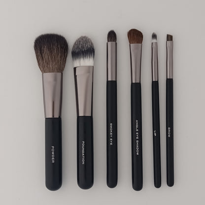 SIXPLUS 6-Piece Professional Makeup Brush Set – Travel Essentials Kit