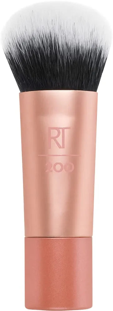 Real Techniques Mini Expert Face Brush RT-200 – Travel-Size Foundation Tool | Airbrushed Finish On-the-Go
