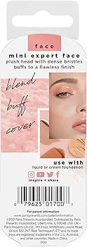 Real Techniques Mini Expert Face Brush RT-200 – Travel-Size Foundation Tool | Airbrushed Finish On-the-Go