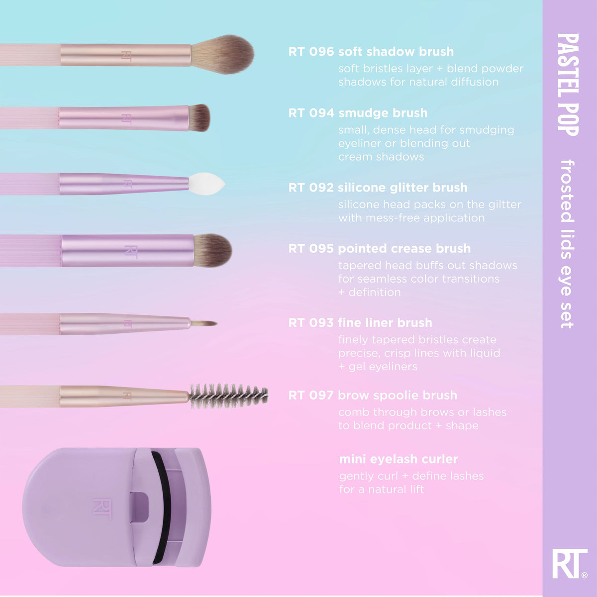 Real Techniques Pastel Pop Frosted lids eye set