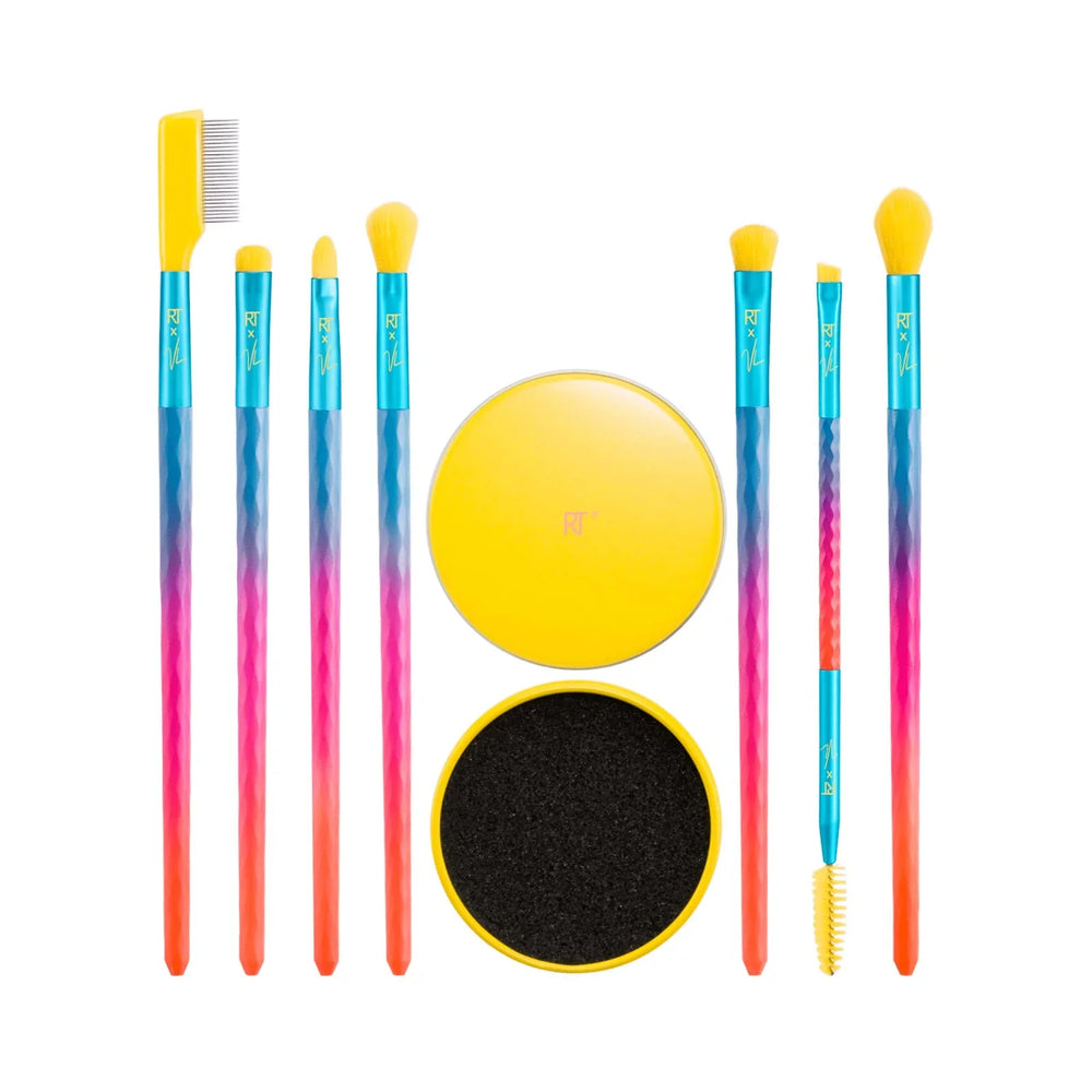 Real Techniques Electric Love Extra AF Eye Kit – Limited Edition Eye Makeup Brush Set