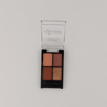 Ushas 4-Color Mini Eye Shadow Palette – Pocket-Sized Quad Kit with Applicator