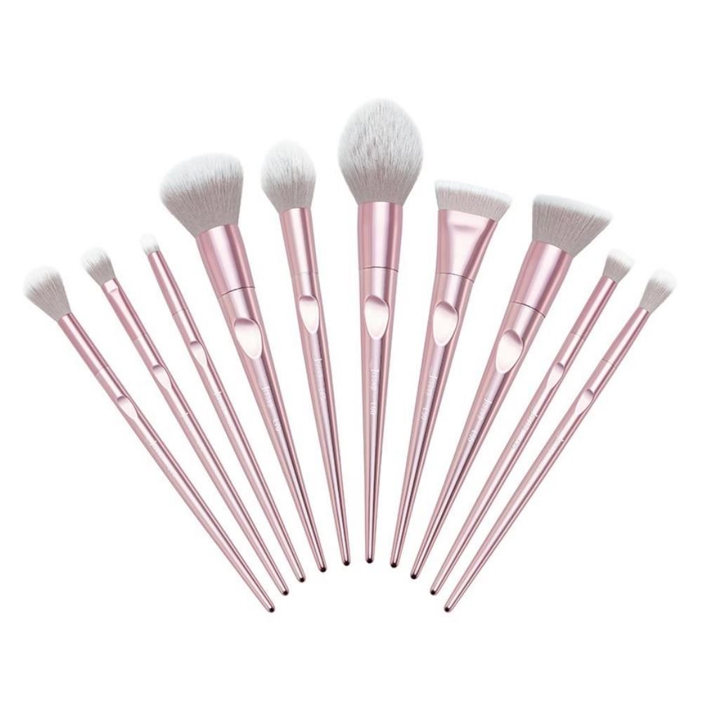 Rose Gold makeup brush set 10pcs - Lotshop.pk