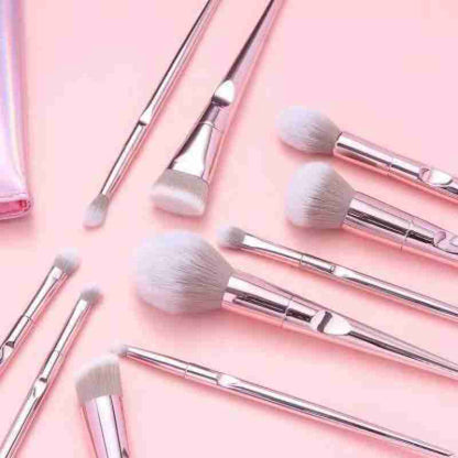 Rose Gold makeup brush set 10pcs - Lotshop.pk