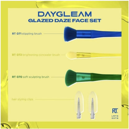 Real Techniques Daygleam Glazed Daze Face Set – Limited Edition Glow Brush Kit