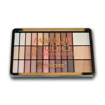 Silvana Makeup Studio Eyeshadow & Highlighter Palette – Unleash Your Glow - Lotshop.pk