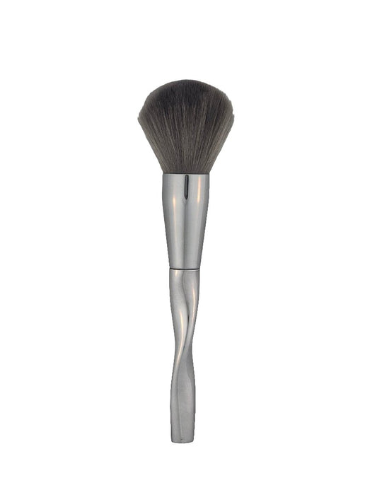 Silver Color Twist Type Handle Makeup Powder Brush | Elegant & Precise Application - Lotshop.pk