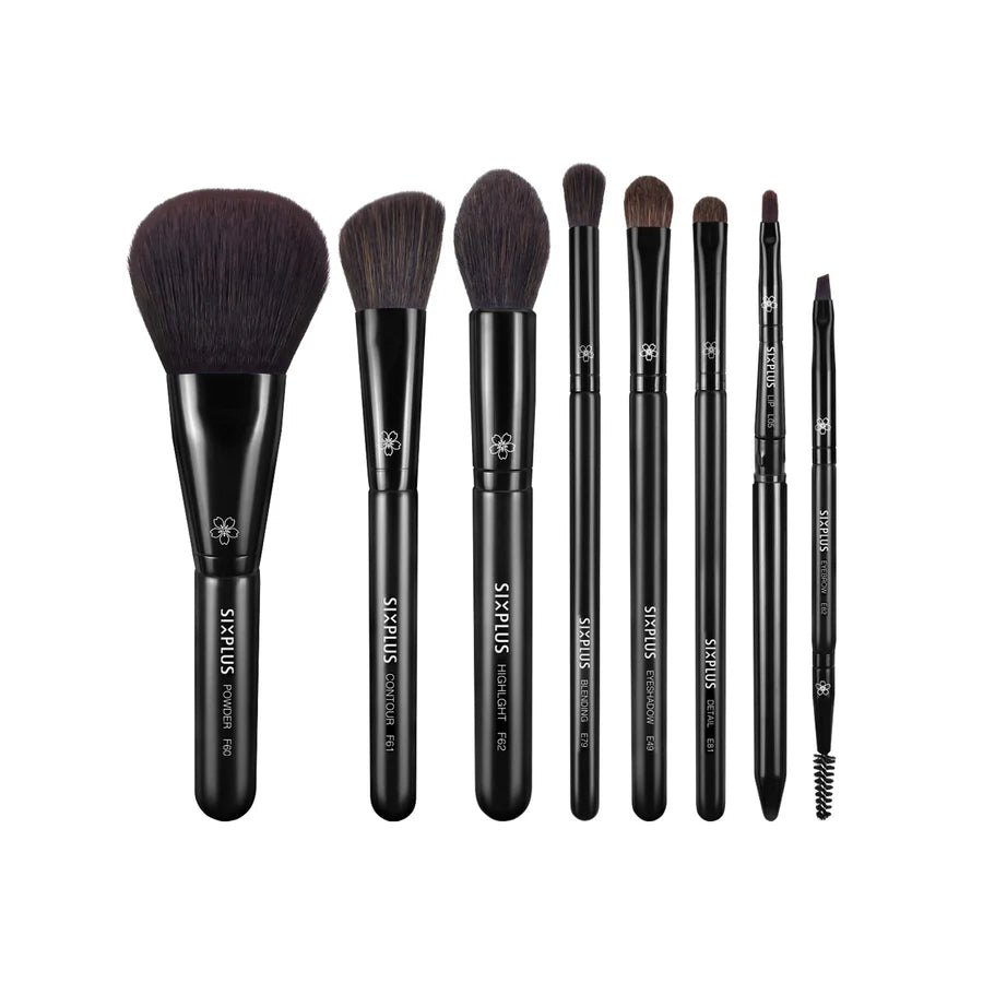 sixplus x li ming xuan makeup brushes Professional 12-Pcs Black Makeup Brush Set with Premium Travel Case – Face & Eye  Kit.