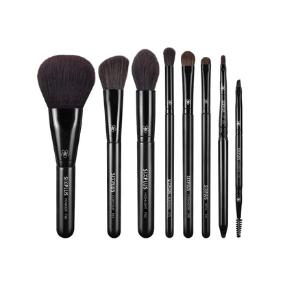 sixplus x li ming xuan makeup brushes Professional 12-Pcs Black Makeup Brush Set with Premium Travel Case – Face & Eye  Kit.