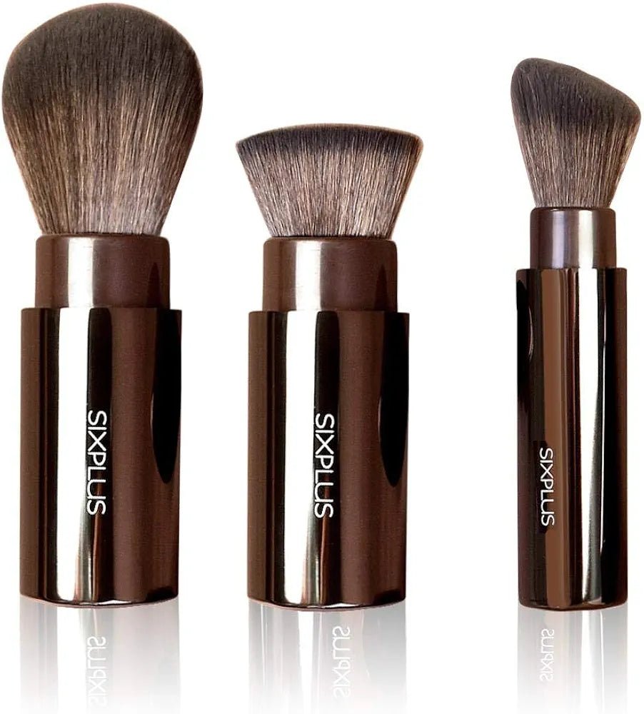 SIXPLUS Portable Retractable Powder, Blush & Foundation Brushes - Lotshop.pk