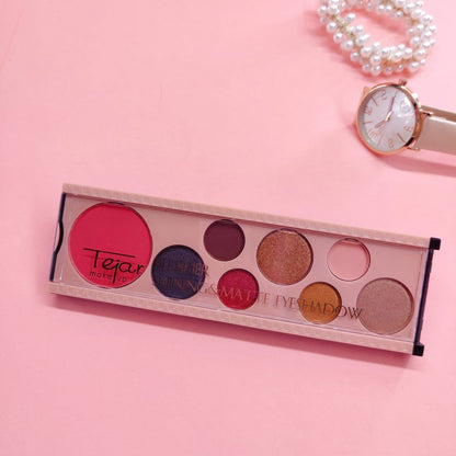 Tejar Blusher & Matte Eyeshadow Palette - Lotshop.pk