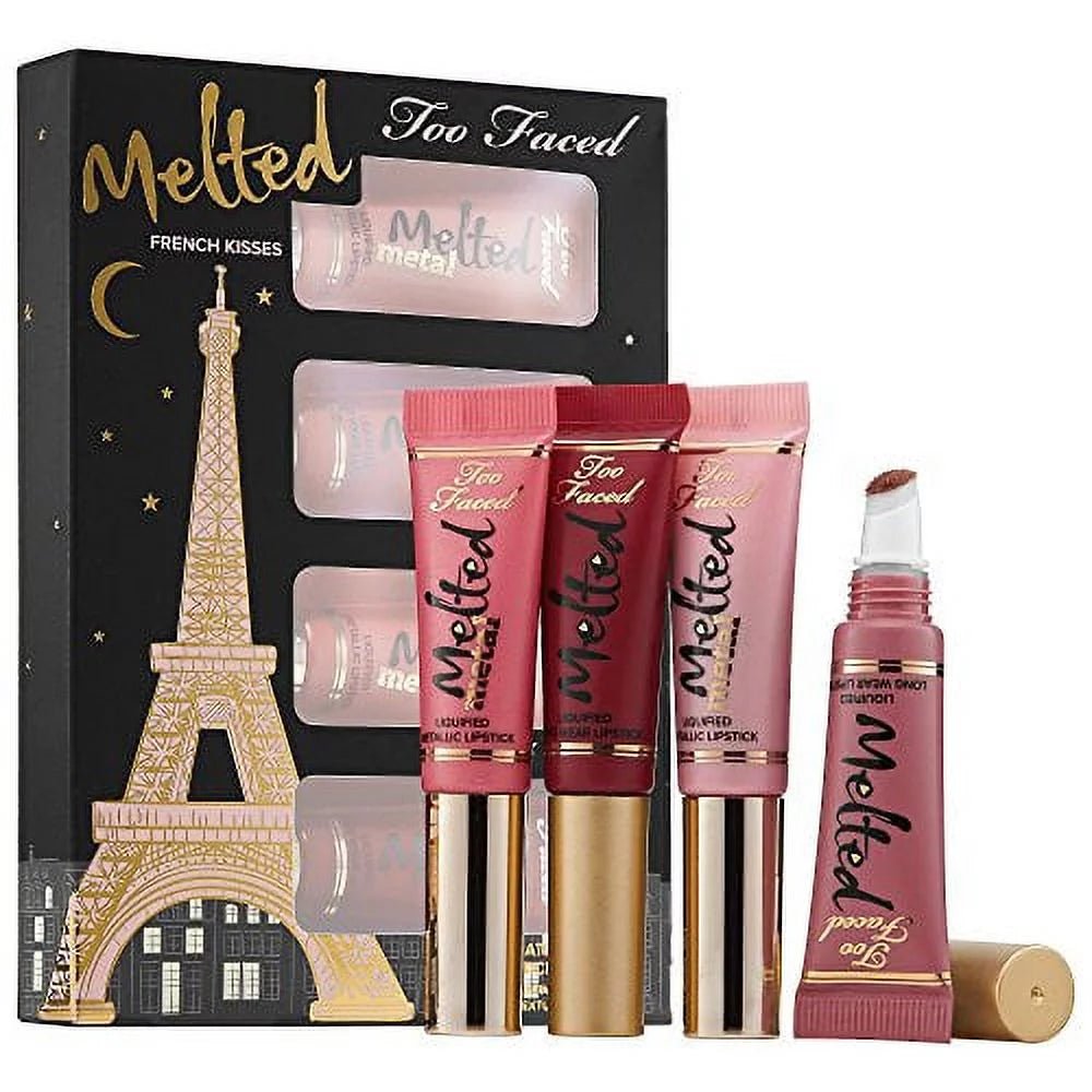 Too Faced French Kisses Melted Lipstick Set – Luxurious, Long - Lasting Lip Colors - Lotshop.pk