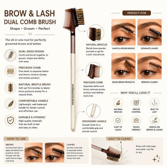 Buy Trina Professional Series Dual-Sided Eyebrow & Comb Makeup Brush at Lotshop.pk