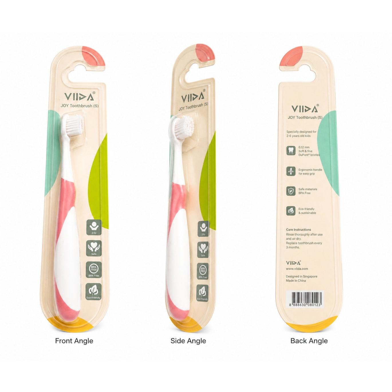 VIDA JOY Kids Toothbrush Small – Soft BPA-Free Toothbrush for Ages 2–6 Years Pakistan