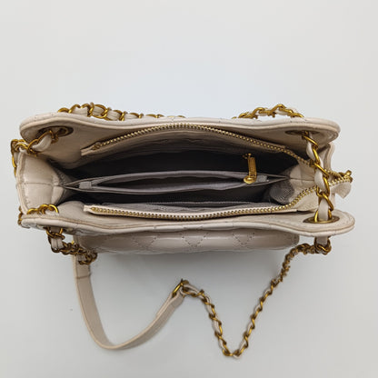 White Quilted Gold Chain Shoulder Bag – Luxury Crossbody Purse - 9001 - Lotshop.pk