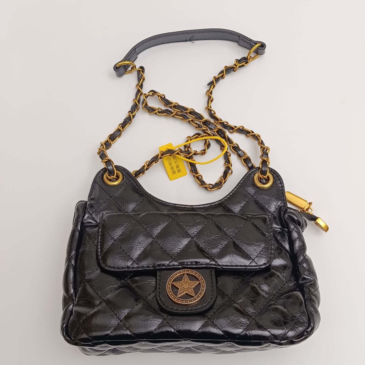 White Quilted Gold Chain Shoulder Bag – Luxury Crossbody Purse - 9001 - Lotshop.pk