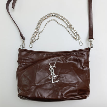 YSL - Inspired Chain Shoulder Bag – Premium Faux Leather, Dual Strap Design - 5646 - Lotshop.pk